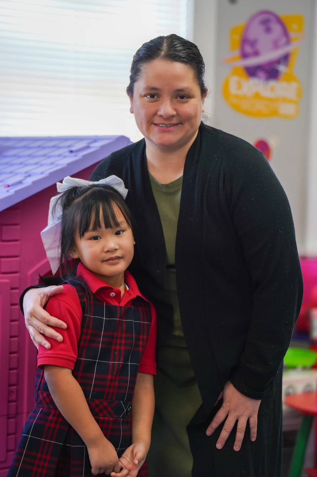 A VCA teacher with a kindergarten student — formation begins early